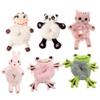LIUZHIPENG 6 Pieces Cute Animal Scrunchies, Bunny Frog Panda Cat Cow Hair Bands, Hair Ties for Women Girls, Hair Styling Tools, Multicolor, 6 Count view 1