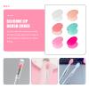 FOMIYES Lip Brush Anti-Loss Cover: 6Pcs Makeup Brush Covers, Silicone Sleeve Protector for Cosmetic Lip Pen, Reusable Travel Protector view 3