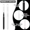 Patelai 150 Pieces Micro Eyebrow Brush with Cap Brow Lamination Spoolie Comb Lift Tools Lash Filler Eyelashes Extensions Eyebrows(Black and White) view 3