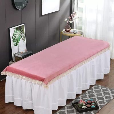 Thick Beauty Salon Spa Sheet with Face Hole Beauty Massage SPA Couch Cover Solid Color Beauty Couch Cover for Massage Tables Bed Treatment Massage Fitted Sheet Salon Couch Sheet-C 80x200cm