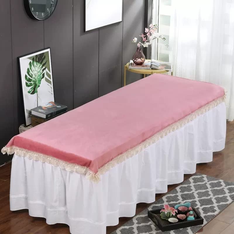 Thick Beauty Salon Spa Sheet with Face Hole Beauty Massage SPA Couch Cover Solid Color Beauty Couch Cover for Massage Tables Bed Treatment Massage Fitted Sheet Salon Couch Sheet-C 80x200cm