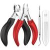 Toenail Clippers, WONSIM 4Pcs Toenail Clippers for Seniors Thick Toenails Heavy Duty Stainless Steel, Sturdy Sharp Toe Nail Clippers Nail Cutters Professional Ingrown Toenail Removal Kit for Men Women view 1