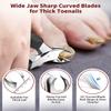 Toenail Clippers, WONSIM 4Pcs Toenail Clippers for Seniors Thick Toenails Heavy Duty Stainless Steel, Sturdy Sharp Toe Nail Clippers Nail Cutters Professional Ingrown Toenail Removal Kit for Men Women view 3