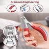Toenail Clippers, WONSIM 4Pcs Toenail Clippers for Seniors Thick Toenails Heavy Duty Stainless Steel, Sturdy Sharp Toe Nail Clippers Nail Cutters Professional Ingrown Toenail Removal Kit for Men Women view 4