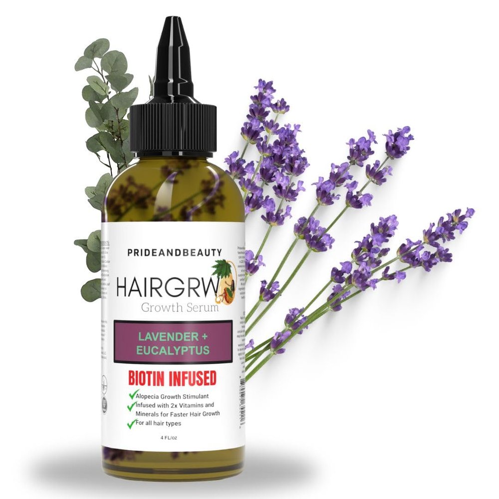 Extreme Hair Growth Oil - Biotin Hair Oil, Infused with Rosemary and MSM Formula for Thinning Hair, Fast Results, Lavender & Eucalyptus Scent, for Male and Female Hair loss