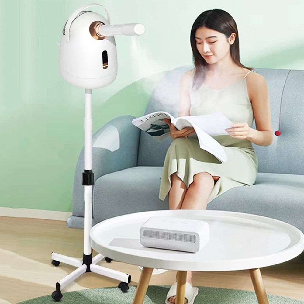 UIBAO Professional Facial Steamer  Face Humidifier Hot and Cold Hydrating Spray for Home Use Moisturizes Skin Cleans Pores Makes Skin Firm Aromatherapy for Face