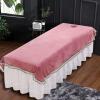 Darley Plush Beauty Salon Spa Sheet with Face Hole Massage Table Cloth SPA Massage Couch Cover SPA Massage Table Cover Solid Color Massage Table Cover Sheet for Massage Bed-J 80x200cm view 1