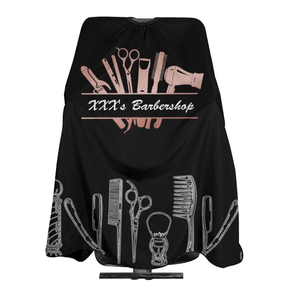 Custom Barber Cape Hairdresser Cape, Add Your Photo Text Logo Personalized Barbershop Salon Cape for Men, Customized Hair Cutting Cape for Home Salon Barbershop