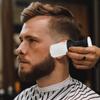 FRCOLOR Neck Duster Barber Brush with Powder Holder Hair Cleaning Brush for Salon and Home Use Hairdressing Tool for Neck and Hairline Cleaning view 3