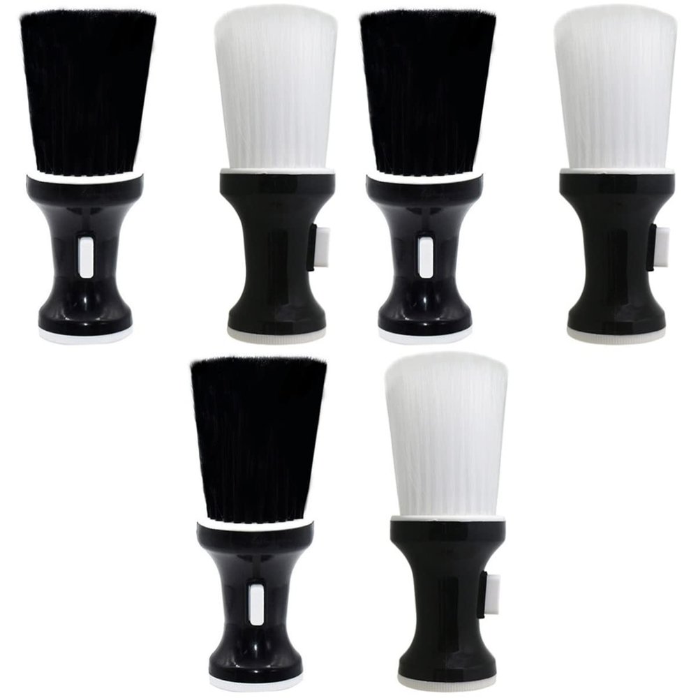 FRCOLOR 6 Pcs Body Brush, Neck Duster, Salon Supplies, Hair Cut Brush, Fittings, Accessories with White Fiber Modeling Hair Comb