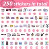 Amylove 65 Pcs Cheerleader Gifts Bulk Cheer Makeup Bag Portable Sports Cosmetic Zipper Pouches Cheer Scrunchies Cheerleading Hair Ties Sticker Water Bottles Laptop Car Decal for Women Teammates view 3