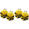 4 pcs Soothing Women Animal Balls Loofahs Ball Men Wash Brush Boys Shape Mesh Bee Loofah Bath Pouf Scrubber Yellow Sponges Sponge Body for view 1