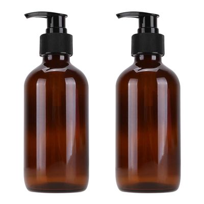 Zerodeko 3pcs Brown Glass Sub Bottle for Travel Lightweight Portable Cosmetics Holders for Lotion Essential Oils and Emulsions