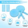 120 Pcs Facial Sponge Compressed, Luxiv Face Cleansing Sponge Estheticians Compressed Makeup Facial Sponge Round Wash Face Sponges for Women Compress Exfoliating Removal Sponge (blue) view 4