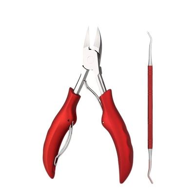 HAZELS 2/4/7Pcs/set Ingrown Toenail Manicure Kit Ingrown Toenail Removal Correction Clippers Nail Corrector Foot Pedicure Tool (Color : 2pcs-red)