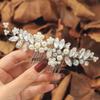 Brishow Rhinestone Bride Wedding Hair Comb Silver Pearl Bridal Hair Piece Crystal Prom Party Hair Accessories for Women and Girls view 1