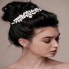 Brishow Rhinestone Bride Wedding Hair Comb Silver Pearl Bridal Hair Piece Crystal Prom Party Hair Accessories for Women and Girls view 4
