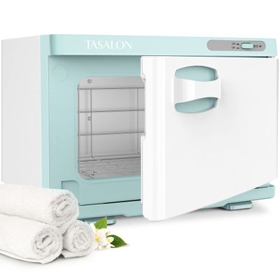 TASALON 8L Professional Hot Towel Warmer Cabinet, Use for Spa & Salon and Bathroom, Upgrade Fast Heating Aluminum Interior, Fits up to 24 Small Towels, White
