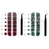 4240Pcs Flatback Red and Green Rhinestones for Nail Art Face Makeup Christmas Diy with Tweezers and Picking Pen (SS6~SS20 Set) view 1