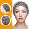 Geyoga 2 Pieces Mesh Crochet Hair Net Rayon Knit Snood Cap Cover Crocheted Shower Caps Sleep Hat for Women(Gray) view 2