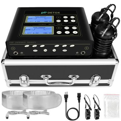 VnioLife Dual Ionic Foot Bath Detox Machine, Ion Cleanse Detox Foot Spa Set of 2 with Arrays, Heated Waist Belt | 5 Detox Modes, Time Preset