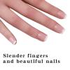 Yuewen Silicone Hand Built-in Skeleton Inside the Fingers Can be Flexibly Bent Life-Size Silicone Female Hand for Jewelry Display Manicure Practice (Ivory White, 1PC Right Hand With Skeleton) view 3