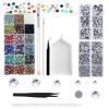 6616PCS Hot Pink Hotfix Rhinestones and 36000Pcs 3mm Mixed Color Flatback Rhinestones Kit view 1