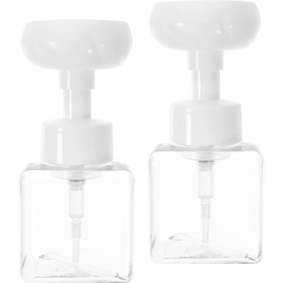 VOSAREA 2pcs Flower Soap Dispenser Pump Bottles Refillable Hand Soap Dispensers Elegant Design for Bathroom and Kitchen Use