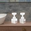 VOSAREA 2pcs Flower Soap Dispenser Pump Bottles Refillable Hand Soap Dispensers Elegant Design for Bathroom and Kitchen Use view 3