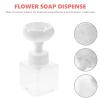 VOSAREA 2pcs Flower Soap Dispenser Pump Bottles Refillable Hand Soap Dispensers Elegant Design for Bathroom and Kitchen Use view 4