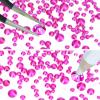 4240Pcs Peach and Purple Velvet Flatback Rhinestones 6 Sizes Crystal Diamonds for Nail Art Crafts Clothes Shoes with Tweezers and Picking Pen view 4