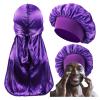 2 PCS Bonnet for Men,Silk Hair Bonnet for Sleeping Women,Matching Bonnets and Durag Set view 1