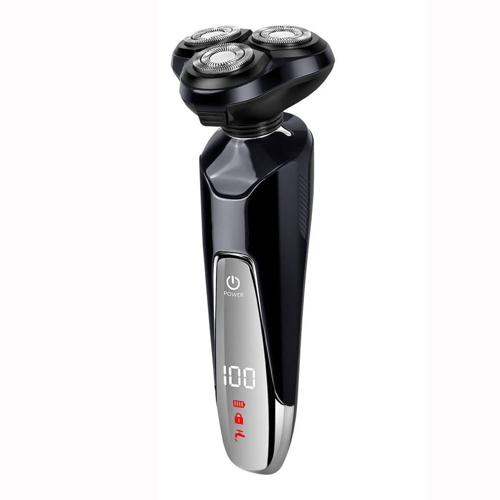XARONF LED Electric Razor for Men, Mens Electric Shavers USB Rechargeable, Shave Mens Grooming Kit, Black