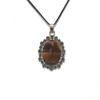 ASTROGHAR Natural Tiger Eye Crystal Designer Oval Crystal Pendant For Men & Women, Standard, Others, Tiger Eye view 1