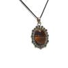 ASTROGHAR Natural Tiger Eye Crystal Designer Oval Crystal Pendant For Men & Women, Standard, Others, Tiger Eye view 2