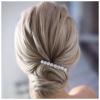 Allereyae Rhinestone Hair Comb Barrette Crystal Wedding Hair Comb Barrette Silver CZ Bling Bridal Headpieces Decorative Head Clip Headwear Bridal Hair Accessories for Women (Style 3) view 1