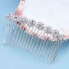 Allereyae Rhinestone Hair Comb Barrette Crystal Wedding Hair Comb Barrette Silver CZ Bling Bridal Headpieces Decorative Head Clip Headwear Bridal Hair Accessories for Women (Style 3) view 3