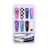 HAZELS Full Cover False Nails French Long Ballet Detachable Fake Nails Matte Shiny Flame Fake Nail Glitter Gold Line Manicure Decor (Color : 24pcs-15) view 1