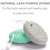 Natural Foot Pumice Stone for Feet, Borogo 2-Pack Lava Pedicure Tools Hard Skin Callus Remover for Feet and Hands -White&Green view 4