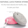 Natural Foot Pumice Stone for Feet, Borogo 2-Pack Lava Pedicure Tools Hard Skin Callus Remover for Feet and Hands - White&Red view 4