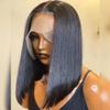 13x4 Brazilian Short Bob Wig for Black Women Transparent Lace Frontal Human Hair Wigs Straight Lace Front Wigs Brazilian Remy Hair With Baby Hair Bleached Konts Natural Hairline 150% Density 8Inch view 1