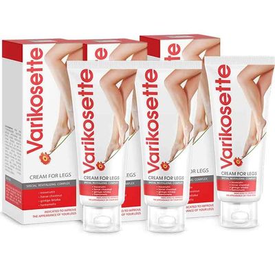 3 Tubes Set Moisturizing Leg and Foot Cream Varikosette by Hendel Garden  Refreshing Hydration Cream (75 ml Each / 7.5 fl oz Total)