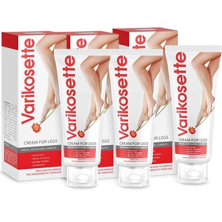 3 Tubes Set Moisturizing Leg and Foot Cream Varikosette by Hendel Garden  Refreshing Hydration Cream (75 ml Each / 7.5 fl oz Total)