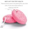 Natural Foot Pumice Stone for Feet, Borogo 2-Pack Lava Pedicure Tools Hard Skin Callus Remover for Feet and Hands -Red view 3