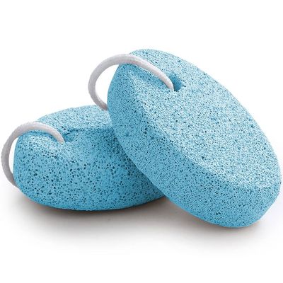 Natural Foot Pumice Stone for Feet, Borogo 2-Pack Lava Pedicure Tools Hard Skin Callus Remover for Feet and Hands -Blue