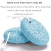 Natural Foot Pumice Stone for Feet, Borogo 2-Pack Lava Pedicure Tools Hard Skin Callus Remover for Feet and Hands -Blue view 3
