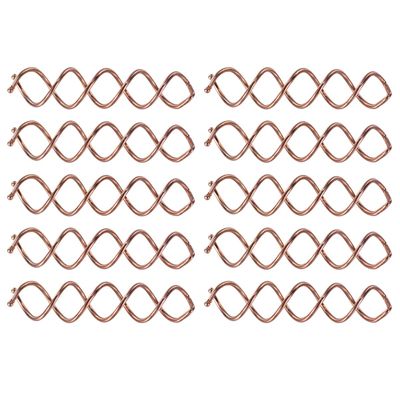 Lurrose 10pcs Rose Gold Spiral Hair Clips for Bun Styles Hair Lightweight Compact Design