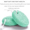 Natural Foot Pumice Stone for Feet, Borogo 2-Pack Lava Pedicure Tools Hard Skin Callus Remover for Feet and Hands -Green view 3