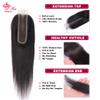 6x2 Lace Closure 100% Human Straight Hair Middle Part 2x6 Lace Closure Virgin Hair Pre Plucked Small Knots Hairline with Baby Hair (14inch, Natural Color1B) view 2