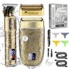 RESUXI Hair Clippers for Men & Electric Razor Shavers Set,Cordless Hair/Beard Trimmers Grooming Kit,Hair Liners Clippers for Hair Cutting Barbers Supplies,LCD Display 2 Foil Head view 1
